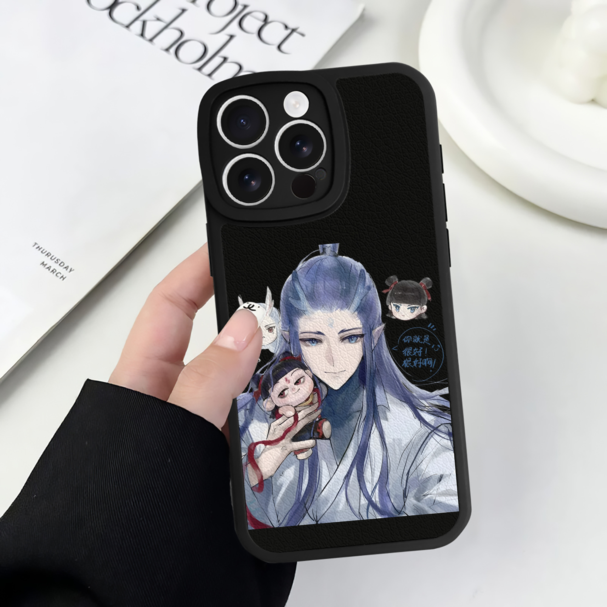 （画像用） Ne Zha 2 ナタ 魔童の大暴れ 【iPhone 16シリーズ対応】シリコンスマホケース（レザー調） 材質：シリコン